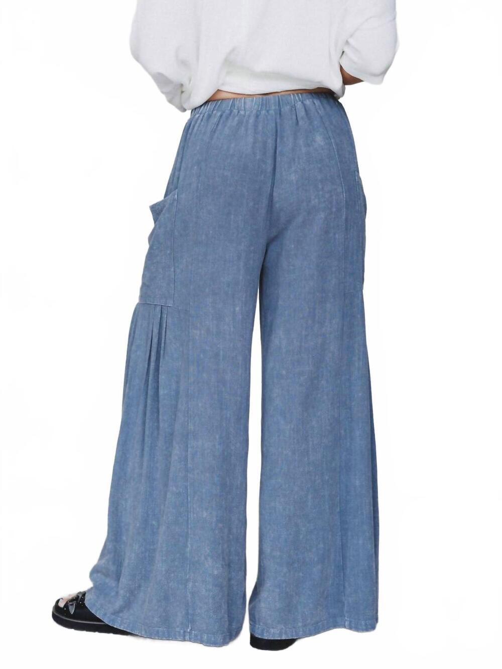 NEW THREE BIRD NEST laidback nomad pants in denim - Picture 3 of 7